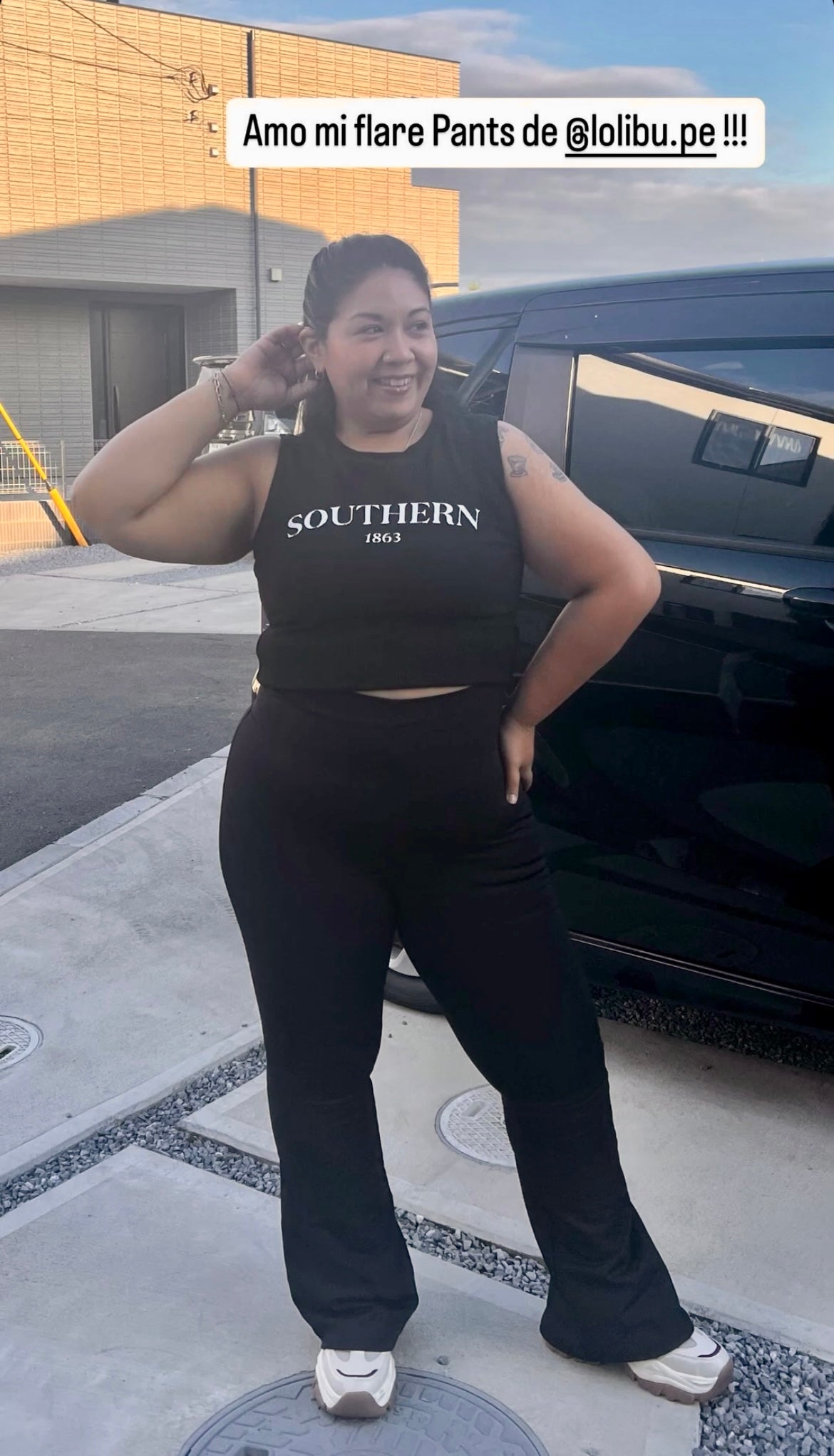 Flared pant Negro
