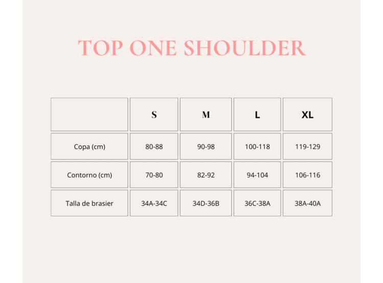 Top one shoulder blanco