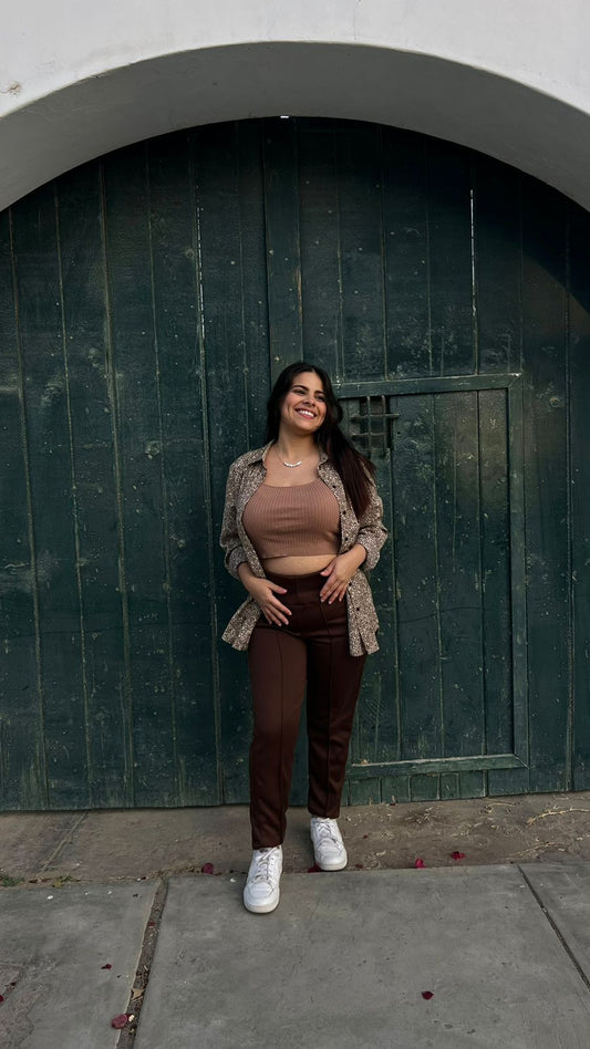 Pantalón peluche Marrón