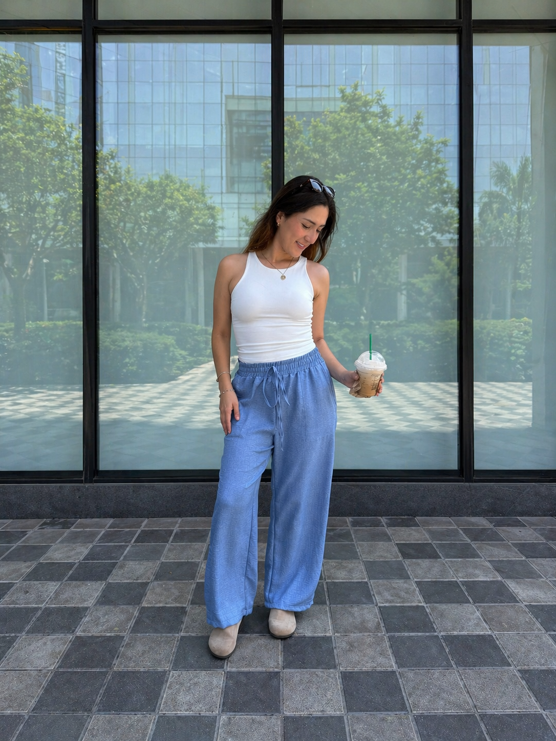 Palazzo Brisa Celeste Denim