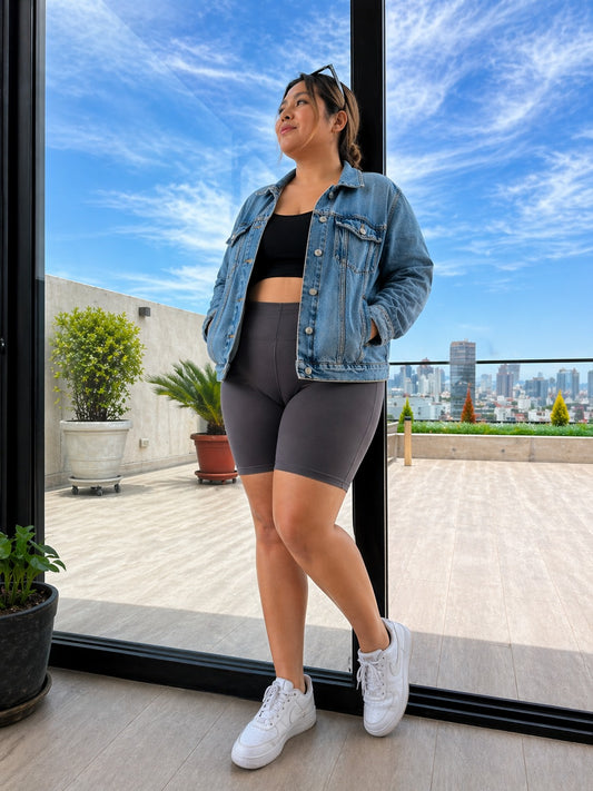 Biker Short Plomo