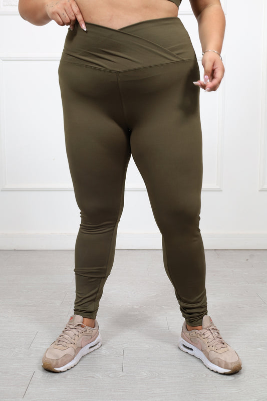 Legging Cruzada Verde Militar