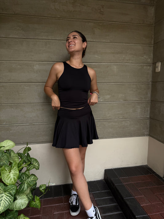Falda short Negro