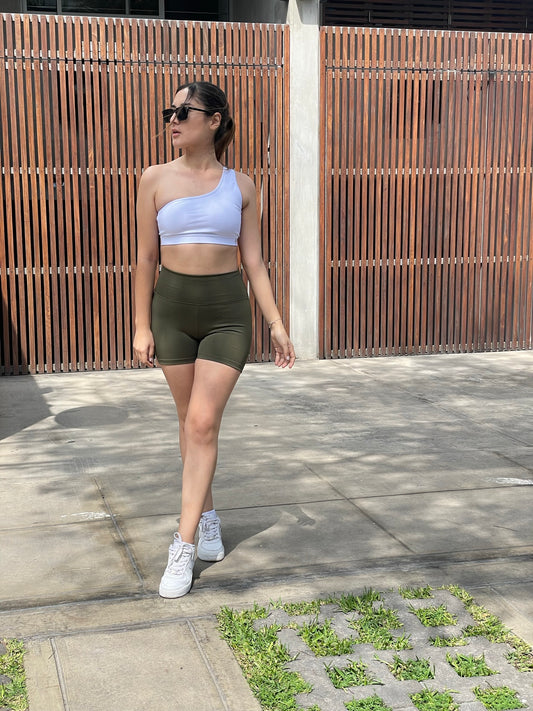 Short Scrunch Verde Olivo