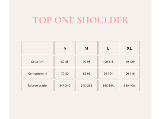 Top one shoulder blanco