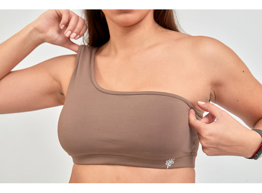 Top one shoulder Cocoa